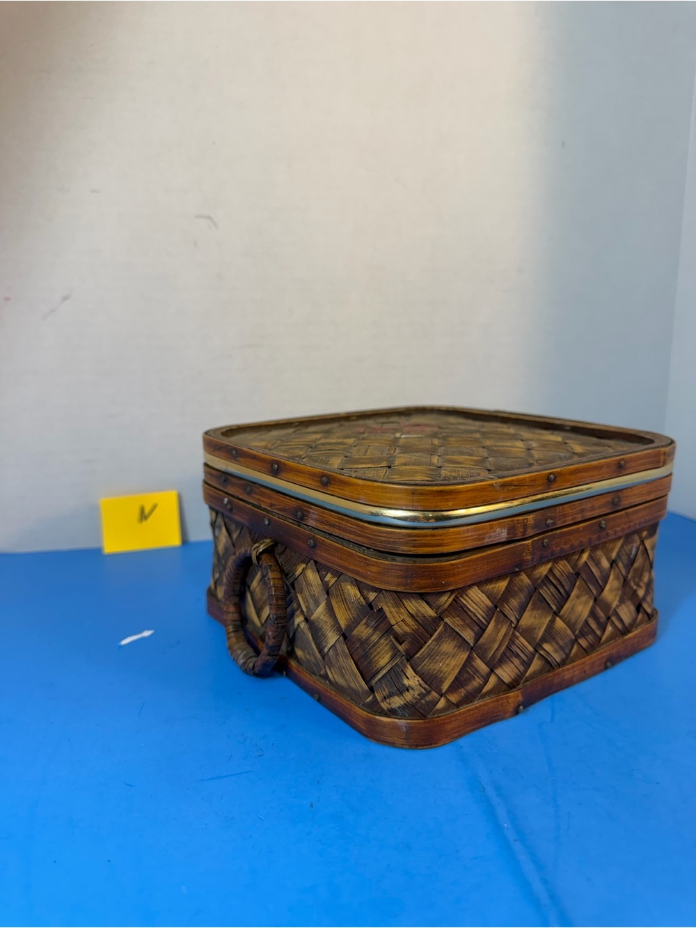 Woven Bamboo Decorative Storage Box - Brown